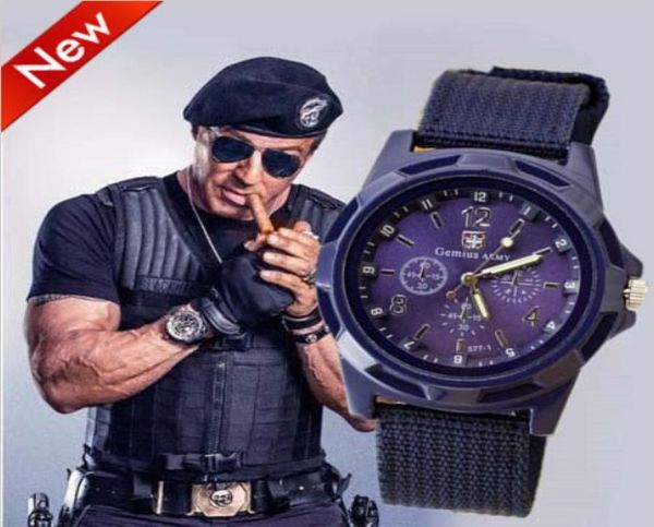 

gemius army mens watches army racing force mens sport for men fabric band knight watch sports canvas gemius army watches for gift6756383, Silver