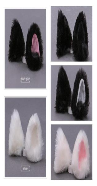 

hair accessories kawaii anime lolita cosplay fancy cat ears clip clips halloween party headband costume headwear5817954, Slivery;white