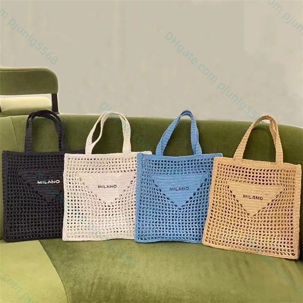 

fashion designers weave straw tote bags large capacity sunshine beach bag raffia classic prad womens shoulder handbag clutch bags luxury wal