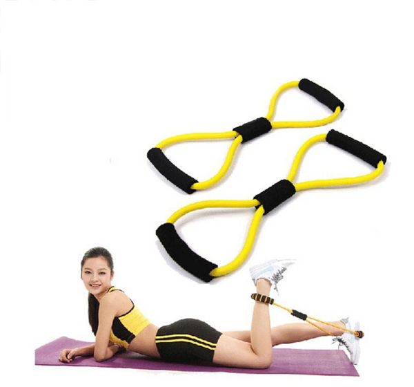 

1x 8undefinedshaped chest developer pull rope women resistance bands comprehensive fitness exercise1529179