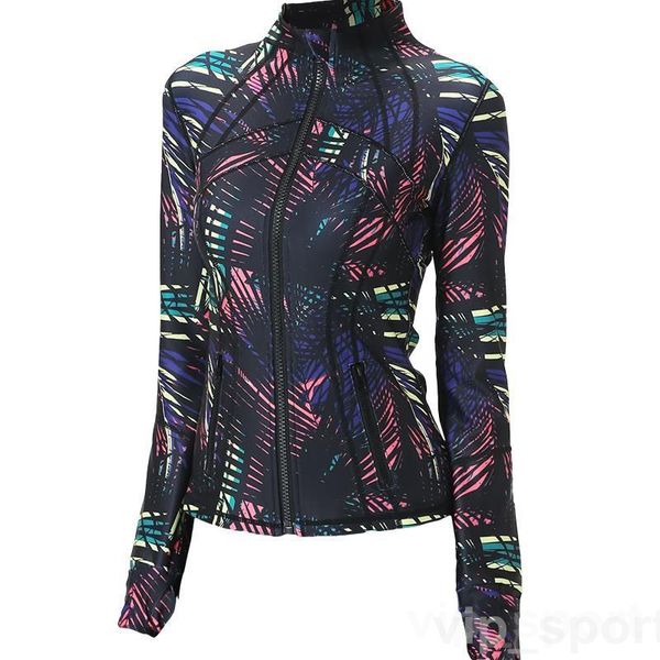 

lu align lu define lady yoga print long sleeve coat jackets outdoor jogging activewear woman athletic sportswear bodybuilding fitness clothe, White;red