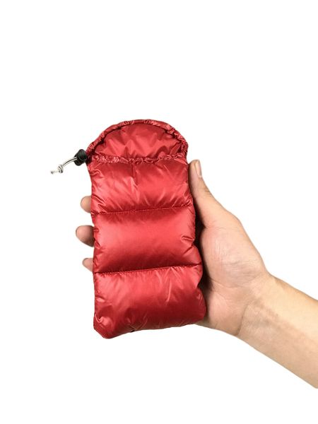 

mini down cross body bag for mobile phone/camera puffer phone bag case