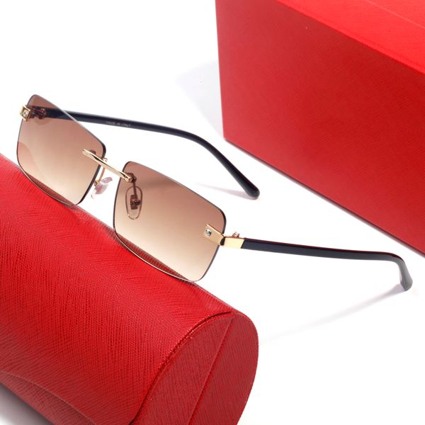 

elite mens sunglasses frameless metal simple versatile size 58 15 140 womens sunglasses exquisite design vu400 protection beach glasses, White;black