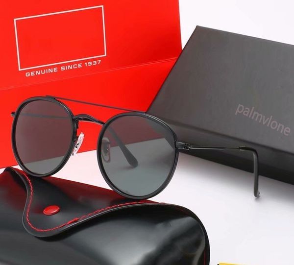 

brand designer classic round polarized sunglasses driving eyewear metal gold frame glasses men women sunglasses polaroid glass lens with box, White;black