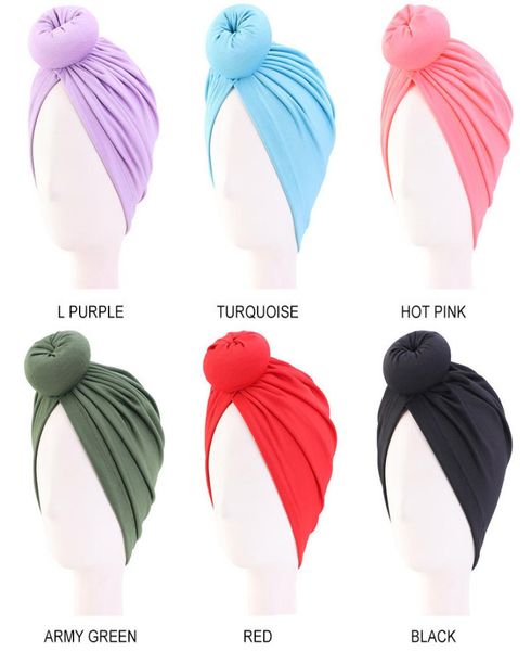 

new hair caps india women african turban hat hijab knot chemo cap stretch beanie head wrap headwear muslim cover bonnet3060775, Blue;gray