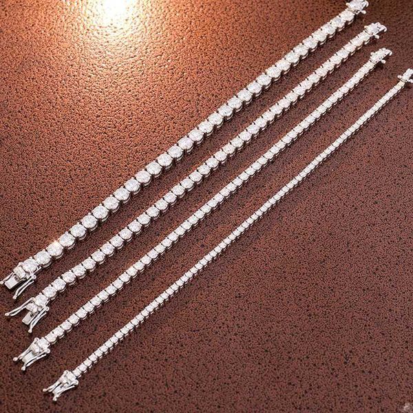 

wholesale price fine jewelry 14k gold 5mm tennis bracelet for women miami iced out tennis bracelet for gift, Silver