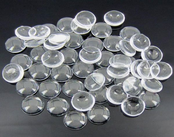 

1 inch 25mm clear transparent round glass cabochons domed cabochon no textile transparent perfict for handmade jewelry 052562, Bronze;silver
