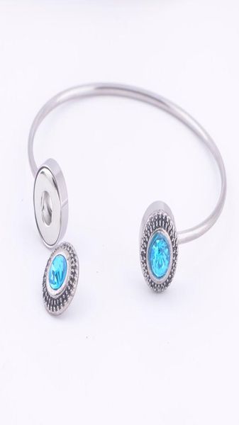 

women fashion ginger snap stainless steel bracelet bangle interchangeable 12mm chunk diy snap jewelry fit noosa 12mm charm6729920, Black