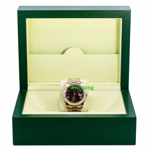 

luxury wristwatch brand new men's automatic watches day date 40 president watch 228235 chocolate roman dial rose gold bracelet, Slivery;golden