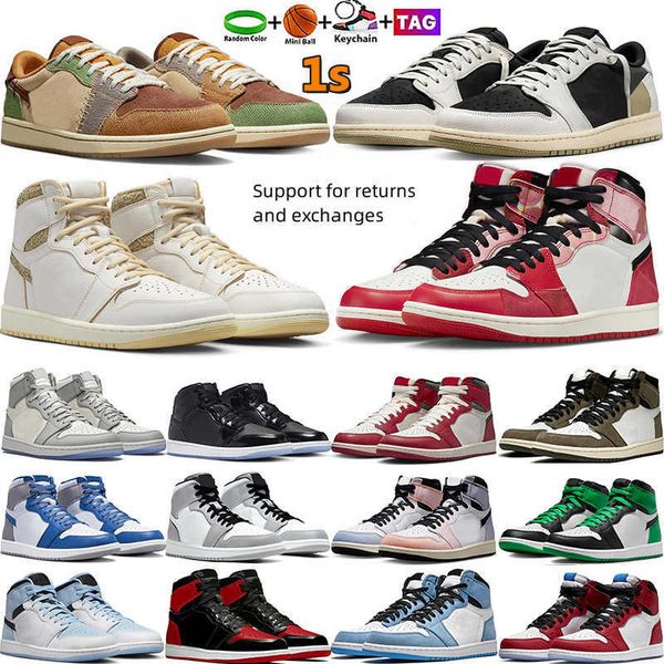 

jorden 1s high basketball shoes 1 low bred patent bordeaux dark mocha bubble gum chicago obsidian fragment shadow royal men women trainers s