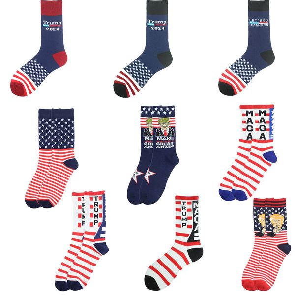 

trump 2024 socks make america great again favor lets' go brandon stockings for adults women men universal cotton sports