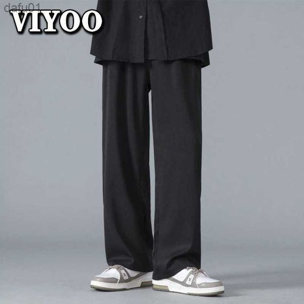 

men's summer black y2k clothes suits baggy casual straight jogger cargo wide pants streetwear sweatpants hiking trousers for men l23052