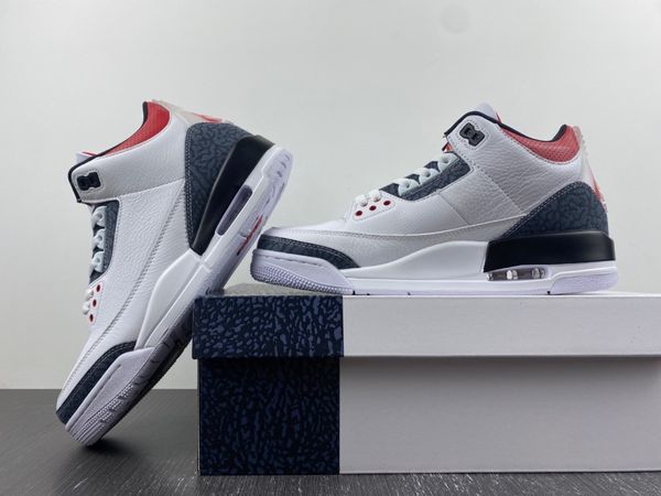 

motorcycle boots new jumpman 3 white fire red-black cz6433-100 basketball shoes outdoor sports sneakers