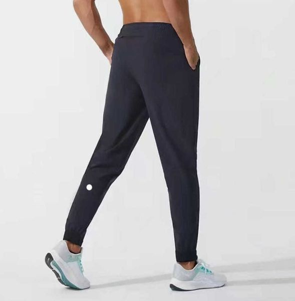 

lulu men pants yogas outfit longjogger sport quick dry drawstring gym pockets sweatpants trousers mens casual elastic waist fitness summer t, Gray