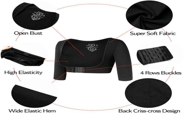 

upper arm slimming shaper bra ba brace post surgical slimmer compression sleeves shapewear humpba posture corrector1331104