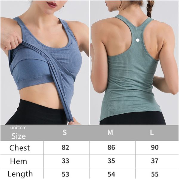 

ll-mk004 women's yoga outfits sleeveless shirts solid color sports vest running excerise fitness girls jogging trainer sportswear close