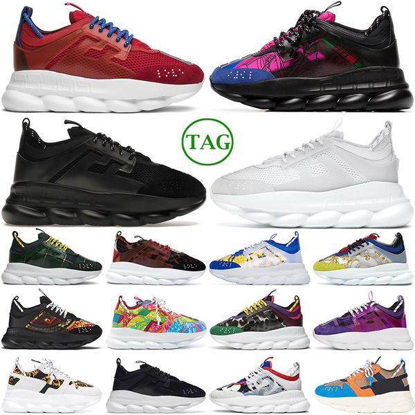 

chain reaction designer shoes for men women platform sneakers rubber suede mesh triple black white red cherry purple tartan mens casual trai