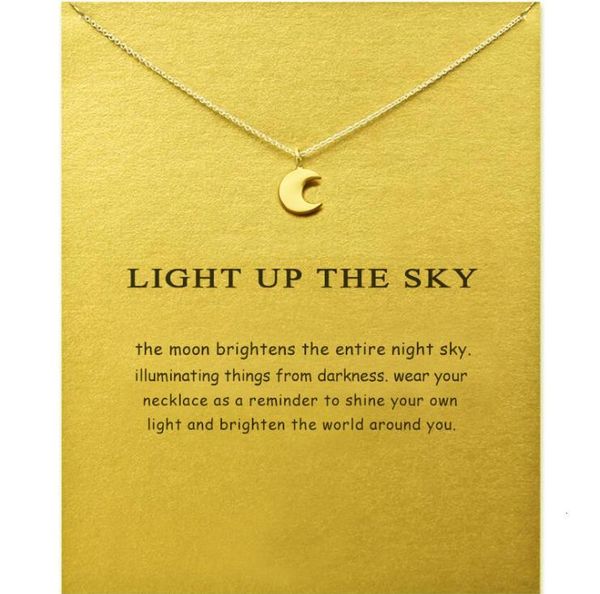

trendy moon pendant necklace for women minimalist gold silver color chain choker necklaces card party gift jewelry3905220