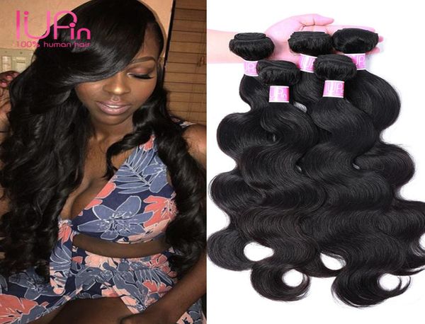 

raw cambodian virgin hair body wave 4 bundles wet and wavy brazilian human hair peruvian malaysian bundles iupin hair products bea8551106, Black