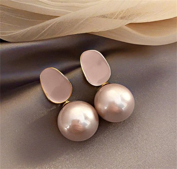 

s925 silver needle ladies pearl earrings hong kong style new temperament net red personality earrings earrings female silver needl5656615, Golden;silver