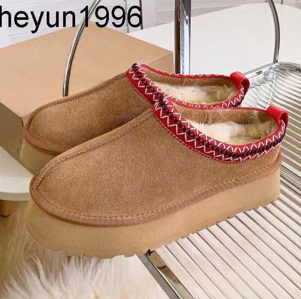

new australia womens snow boot tazz slipper tasman designer boots fur slides classic ultra mini platform booties suede wool winter warmugg, Black