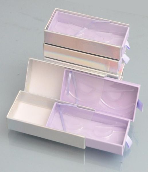 

10pack whole eyelash packaging box lash boxes packaging faux cils strip 25mm mink eyelashes package purple drawer cases bulk 5489627