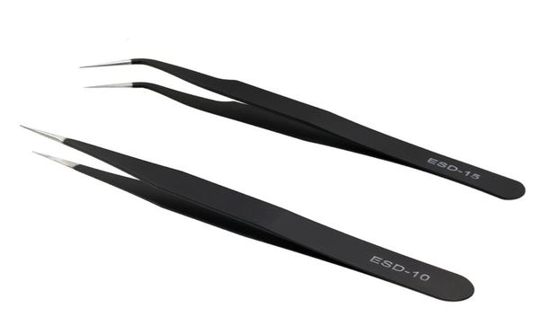 

2pcs eyelashes tweezers black straight curve stainless steel eye lashes extension tools individual false lash grafting supplies9274286