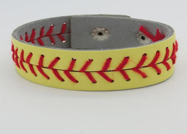 

baseball softball leather jewelry sport bracelet0123453814612, Golden;silver