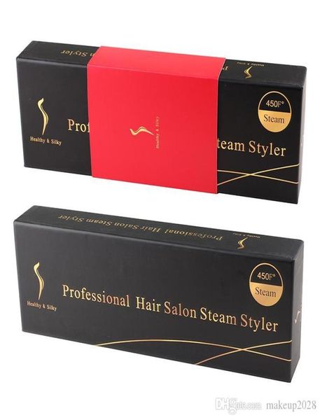 

professional 450f ceramic vapor steam hair straightener with argan oil infusion steam flat iron ceramic vapor fast heating iron 372712737, Black