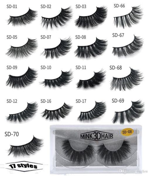 

mink eyelashes whole 3d mink lashes crossing mink lashes hand made full strip eye lashes 17 styles new package cilios naturais6265215