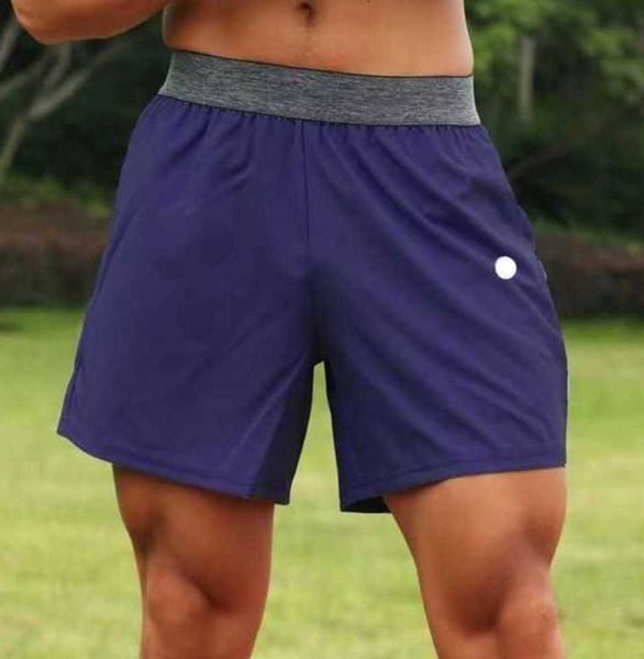 

lulus men yoga sports shorts outdoor fitness quick dry lululemens solid color casual running quarter pant tide brand512u, White;black