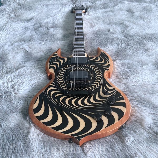 

electric guitar popular natural wood color rose wood fingerboard made in china