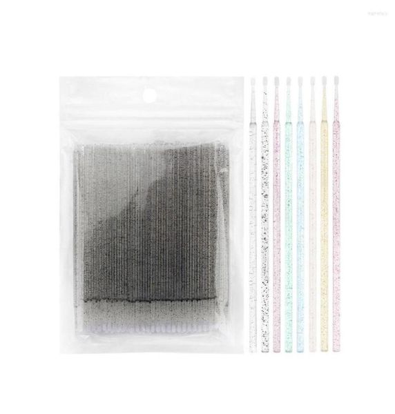 

makeup sponges 100pcs disposable crystal micro brush eyelashes extension individual lash removing swab stick cotton buds for ear c3628223