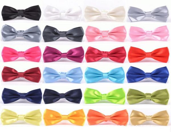 

men solid bow ties gentleman butterfly wedding party bowtie bow tie adjustable business ties 35 colors ooa43187339867, Black;gray