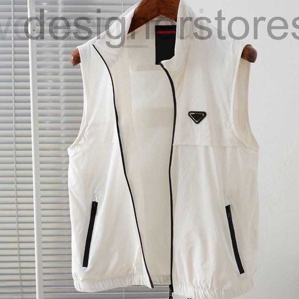 

men's vests designer fashion mens vest embroidery zip jacket pd vest nylon trench coat thin sports jacket 4xl 5xl 0cib 7zf8, Black;white