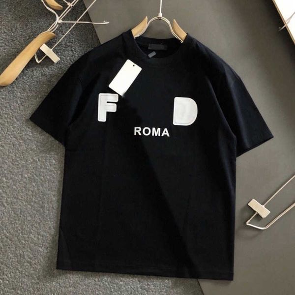 

100% cotton tshirt designer mens tee casual letter pullover round neck sweatshirt hip hop street polo shirts original brand, White;black