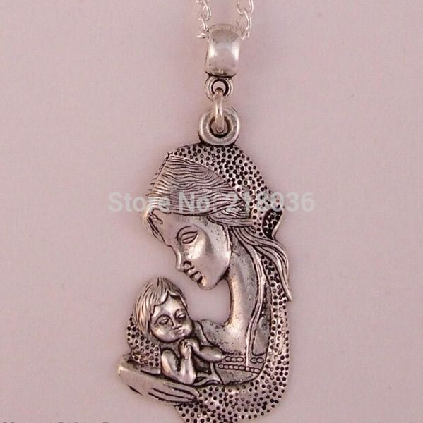 

fashion vintage silver baby lossmiscarriage 039mummy angel039 charms statement choker pendant necklace jewelry girls bij5875389