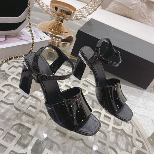 

2023 fashion sandals ccity luxury designer platform sandal classic slide slipper summer women's channel high-heeled sandals z2, Black