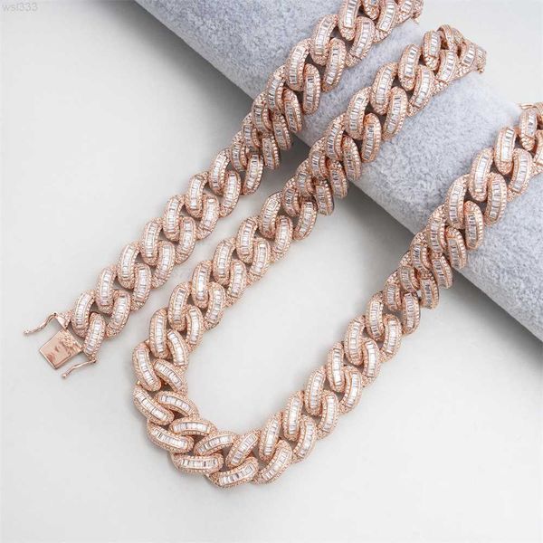 

jewelry factory hip hop brass iced out chain necklace men cuban link, Silver