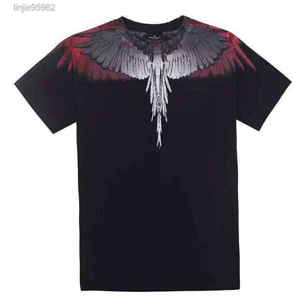 

short sleeves men's and couple t-shirt tide phantom water drop feather wings 19ss 15s1s1, White;black
