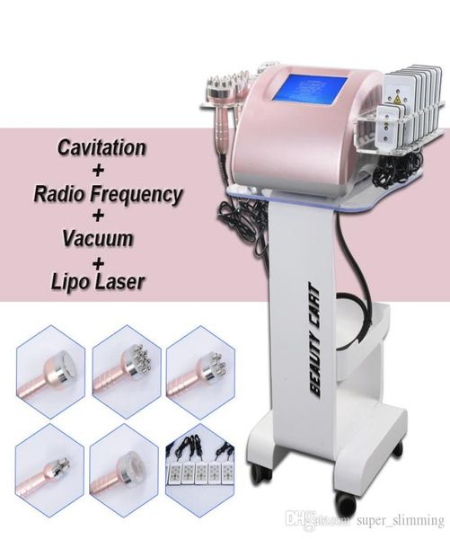 

2 years warranty ultrasonic cavitation fat slimming machine lipo laser weight loss radio frequency skin tightening beauty e8383751, Black