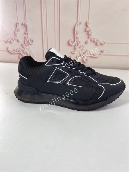 

2023men classics brand designers sneakers camouflage casual shoes stylist shoes checkered studded flats mesh fashion trainers, Black