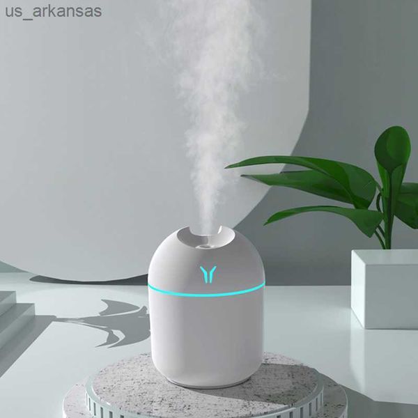 

usb diffuser home appliance purifier 250ml mini air humidifier car ultrasonic mist maker aroma essential oil led light l230523