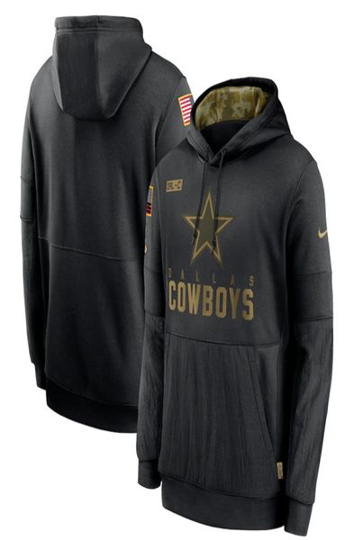 

men women youth cowboys hoodies 2020 authentic sweatshirt salute to service sideline performance pullover hoodie black8711989