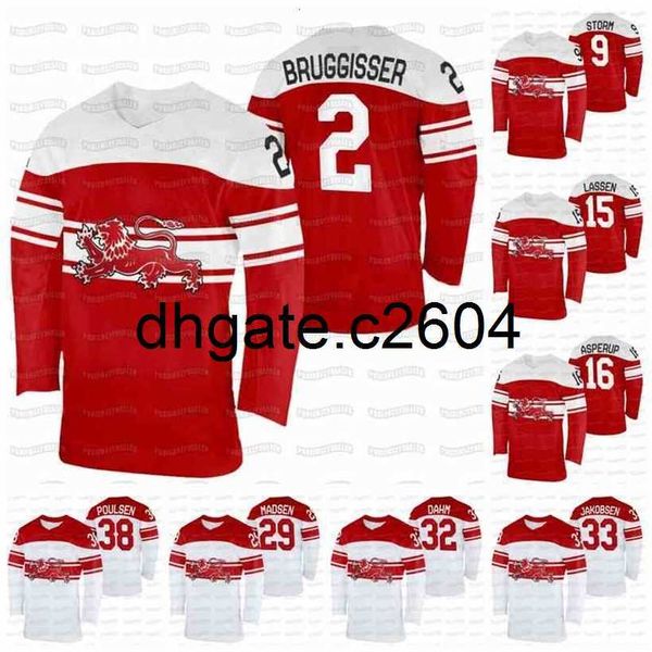 

cc2604 c202 denmark 2022 winter hockey jersey 2 phillip bruggisser 9 frederik storm 15 matias lassen 16 matthias asperup 17 nicklas jensen 2, Black