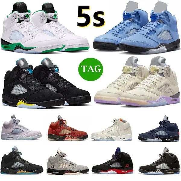 

5 5s men basketball shoes sneaker lucky green university blue a ma maniere black light bone sai anthracite aqua georgetown easter crimson bl