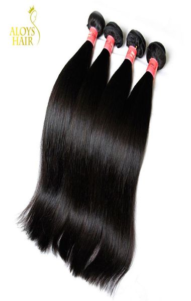 

peruvian malaysian indian brazilian straight virgin human hair weave bundles unprocessed remy human hair extensions natural color 6635368, Black