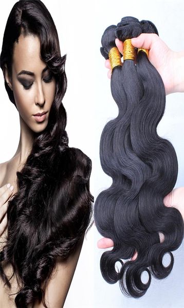 

unprocessed brazilian human hair 3 bundles natural color 1b body wave hair weaves 3pcs 1030 inch for black woman6701484