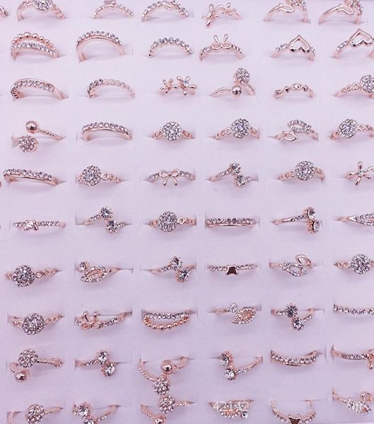 

luxury female diamond ring fashion engagement wedding rings for women jewelry love gift mixed styles4116385, Silver