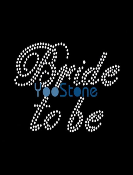 

new bride to be rhinestone iron on transfers fix motif for women039s tshirts8928042, Black